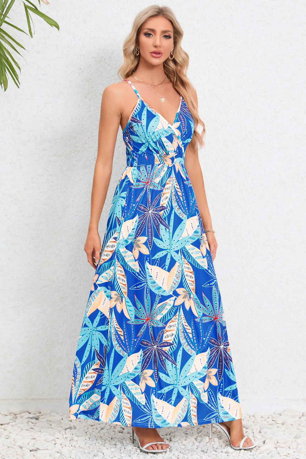Рокля Maxi Cami с щампа Surplice