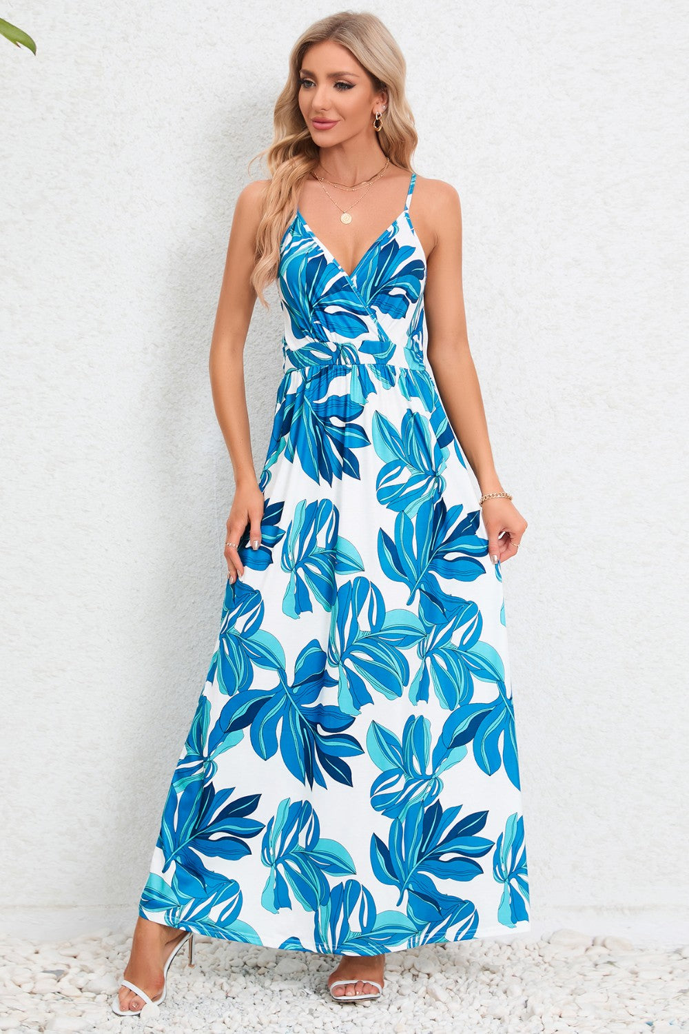 Рокля Maxi Cami с щампа Surplice