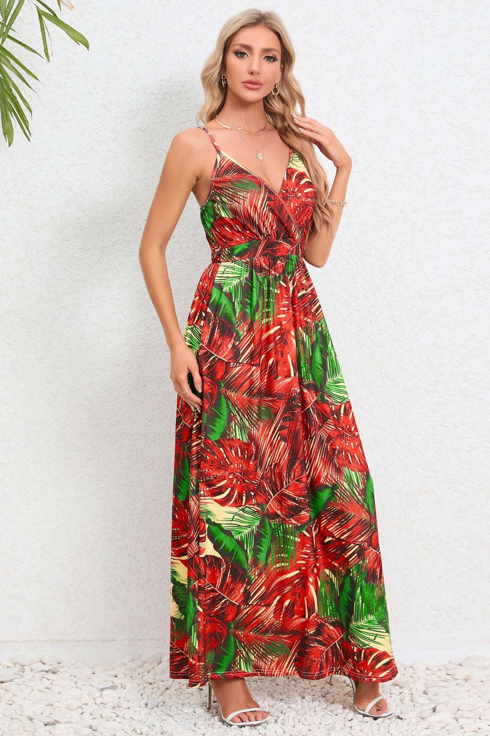 Рокля Maxi Cami с щампа Surplice