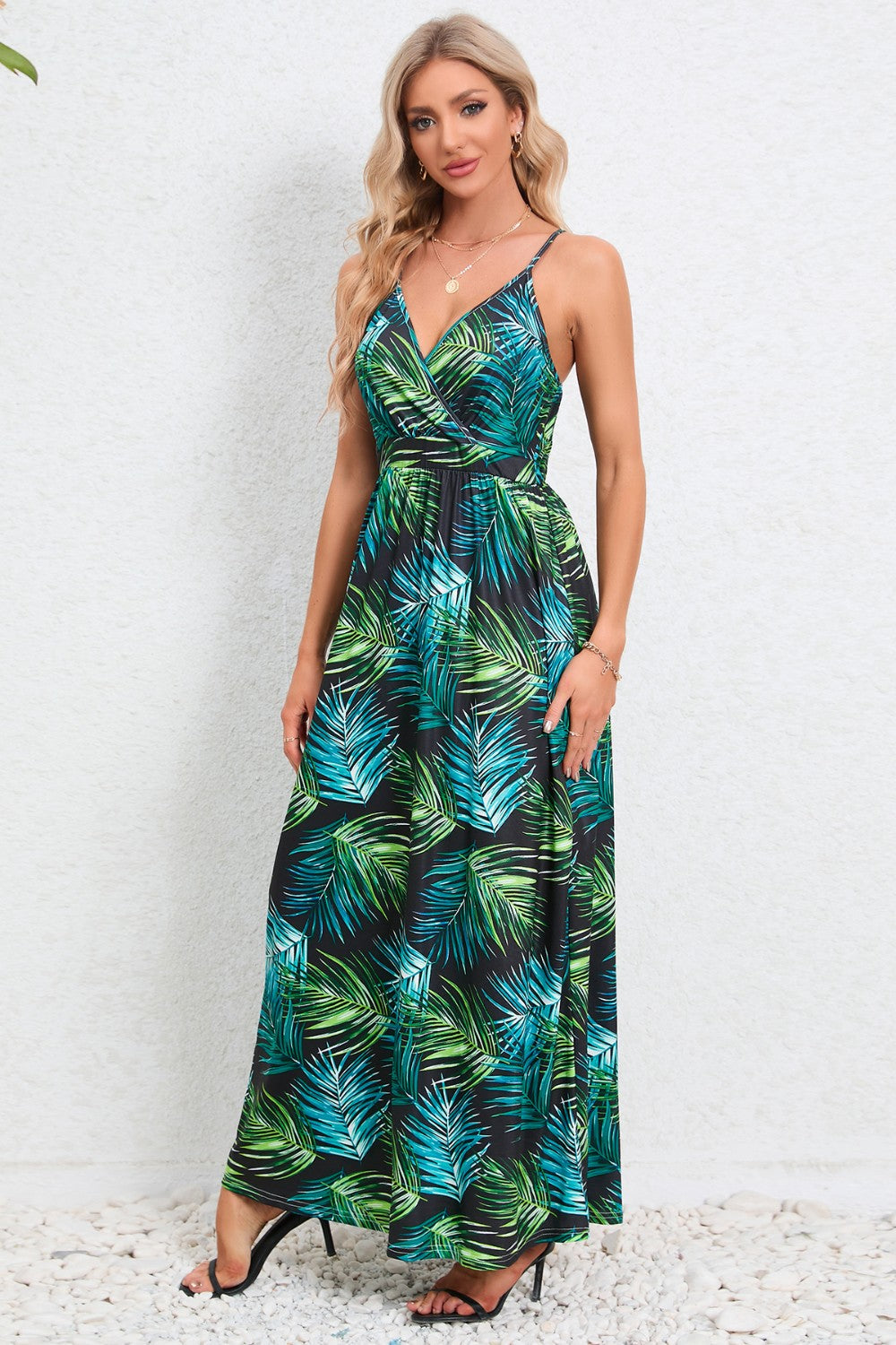 Рокля Maxi Cami с щампа Surplice