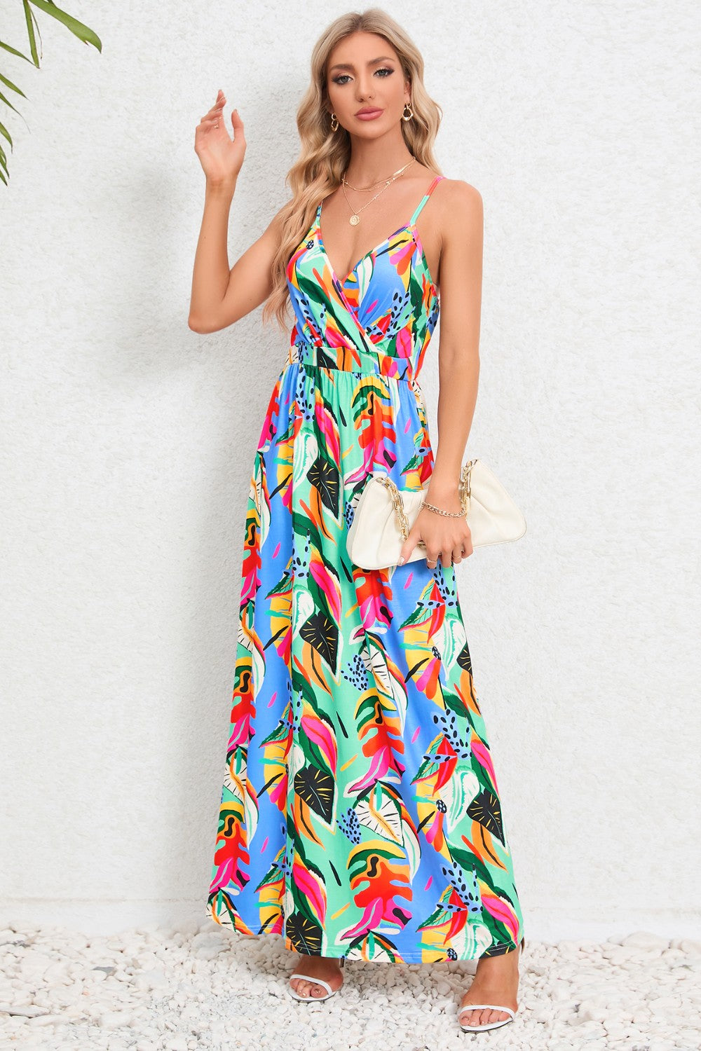 Рокля Maxi Cami с щампа Surplice