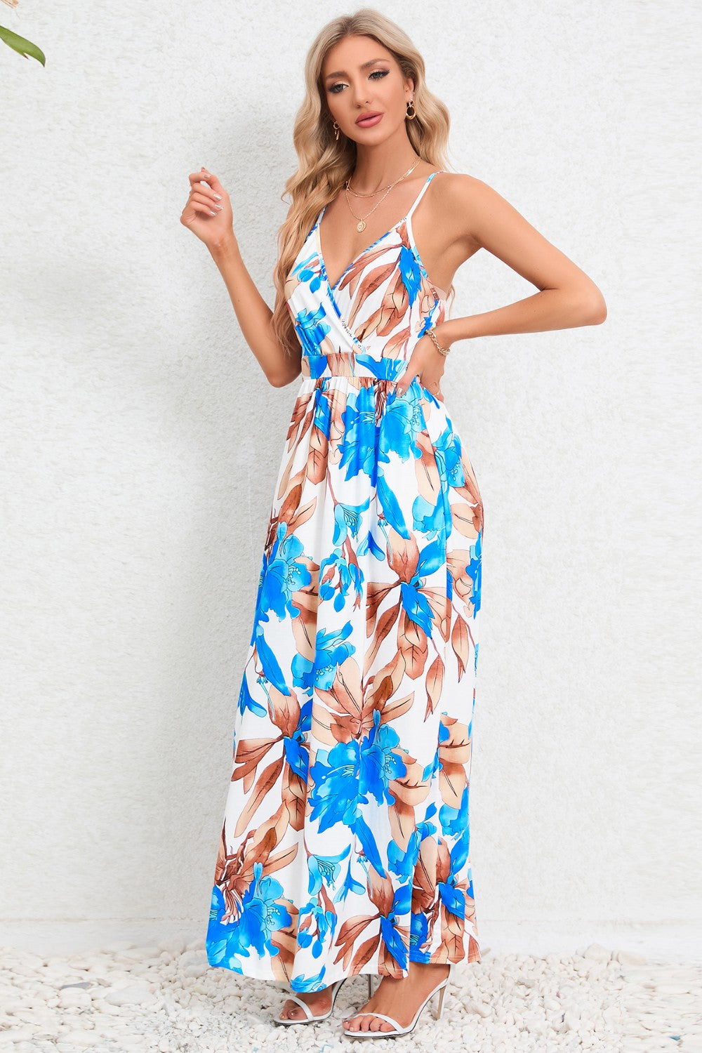 Рокля Maxi Cami с щампа Surplice