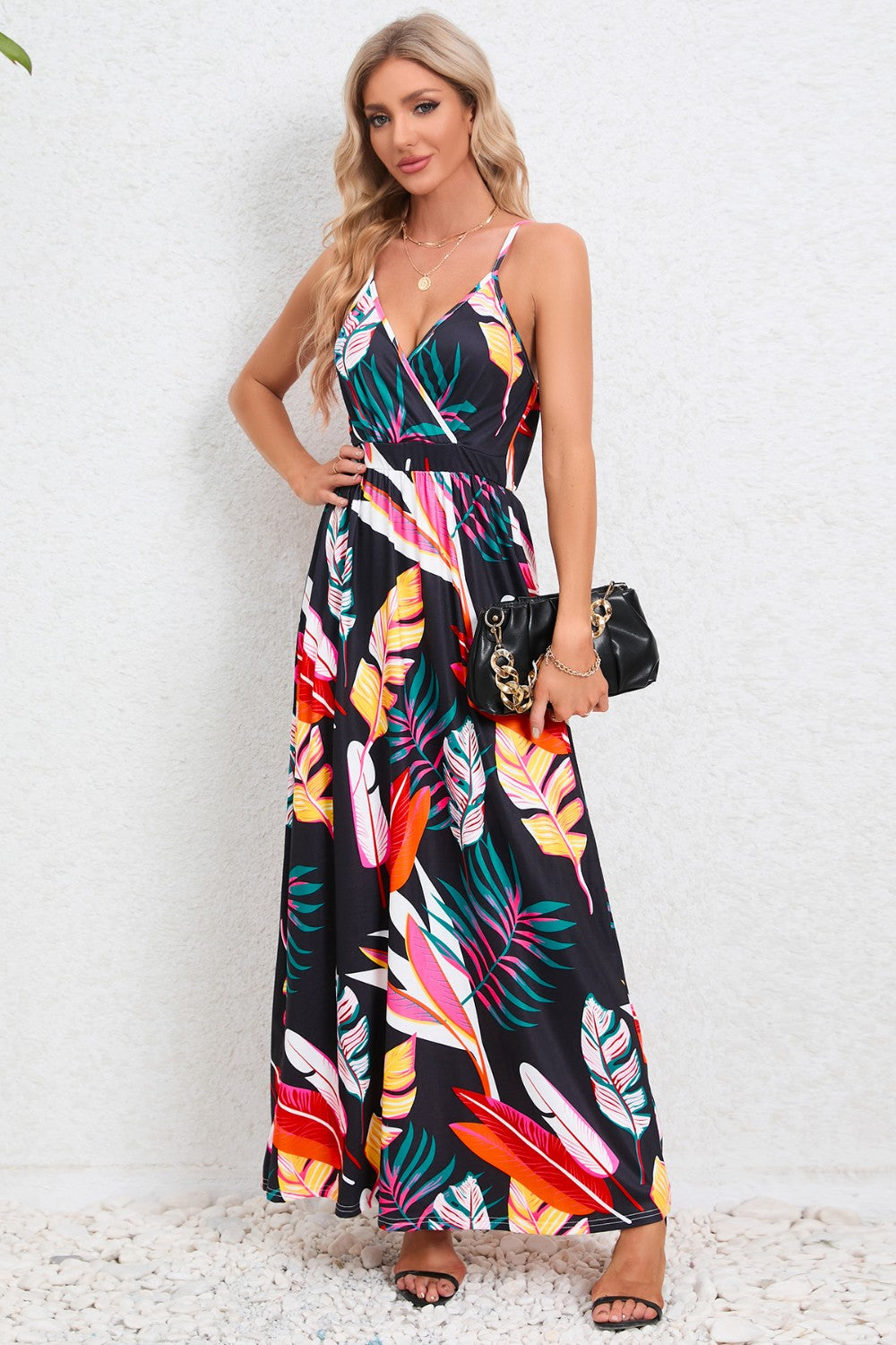Рокля Maxi Cami с щампа Surplice